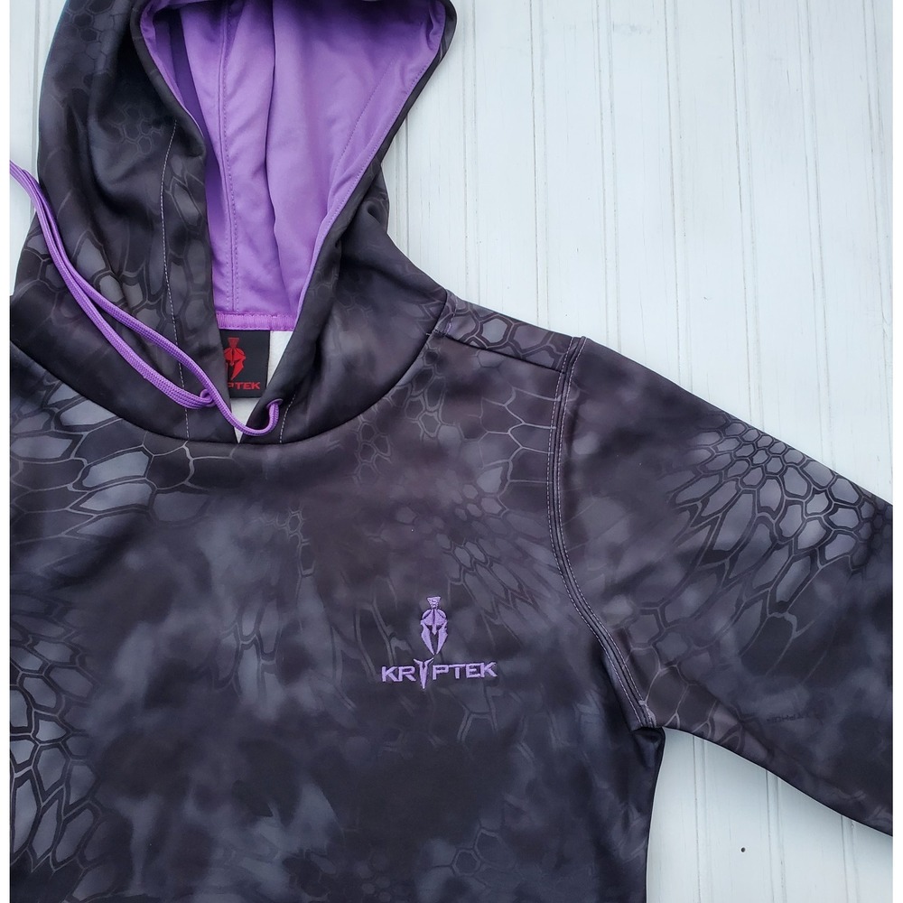 Kryptek Women's Purple Black Hoodie Pullover Size Small Hunting Camo Outdoors